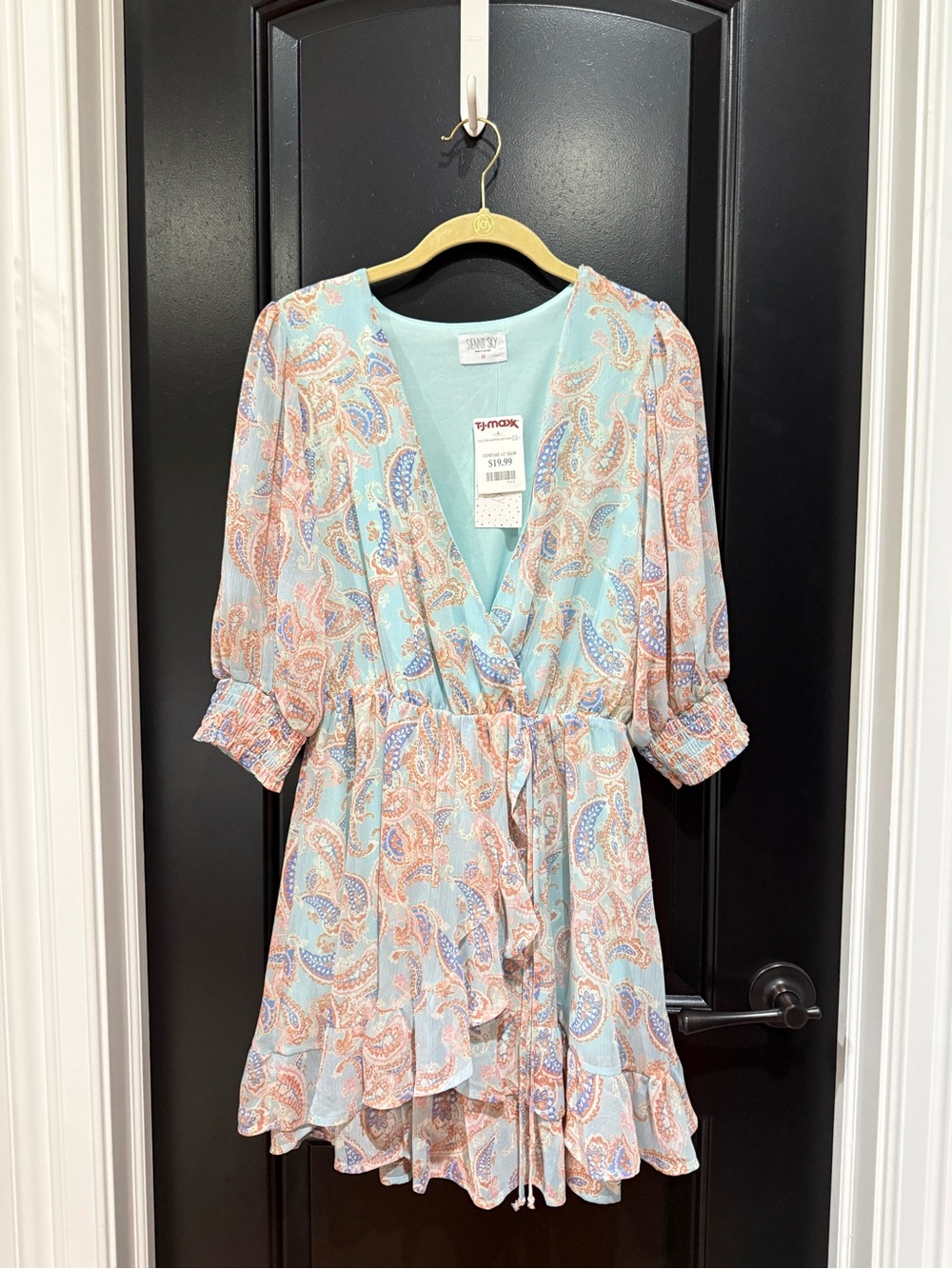 Sienna Sky Pastel Paisley Flowy Mini Dress